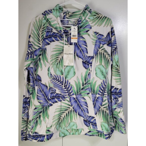 Tommy Bahama Tops - Tommy Bahama Small Island Zone Cowl Neck Pullover Blue Green NWT UPF Wicking
